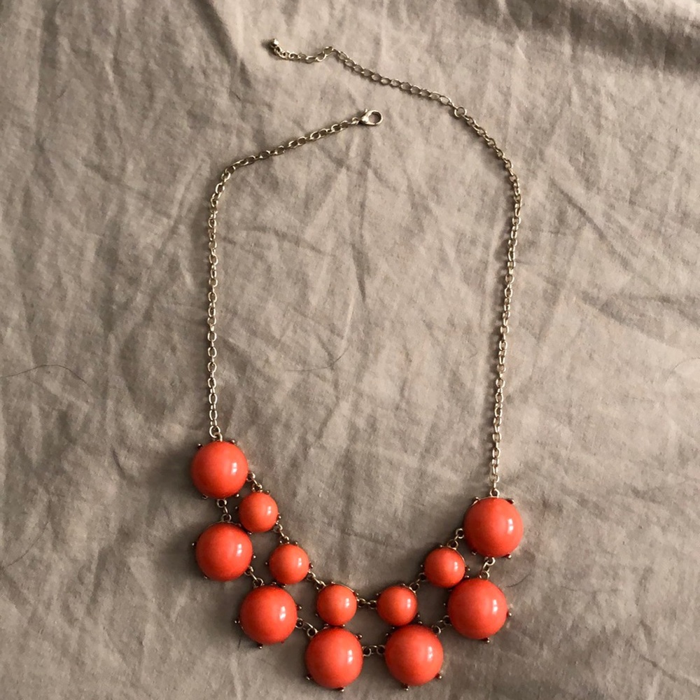 Women’s orange and gold necklace charming Charlie